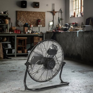 Ventilateur de sol industriel en métal noir de haute qualité de 18 pouces, moteur en cuivre, 3 vitesses, 3 pales en aluminium, faible bruit, pour la maison, l'hôtel, haute qualité - Product Image 6