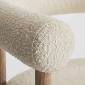 Sillas Modernas de Lujo VL con Tapicería de Lana de <span class=keywords><strong>Cordero</strong></span> para Cafetería y Restaurante, Silla de Comedor con Brazos de Diseño Escandinavo - Product Image 6