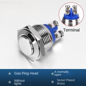 Mini-interrupteur à bouton-poussoir super compact en acier inoxydable, étanche IP65, anti-vandalisme, 16 mm, avec anneau LED lumineux - Product Image 3