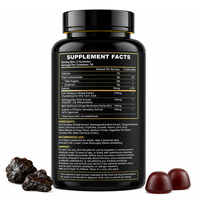 Gomitas Naturales de Shilajit del Himalaya para Mejorar la Energía y la Inmunidad, con Extracto de Musgo Marino y Melena de León, para Hombres Adultos, 30/60/120 Unidades