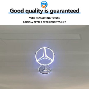Emblème de capot LED pour <span class=keywords><strong>Mercedes</strong></span> Classe V, Vito, Classe E, Classe S, GLS, ornement étoile chromée lumineuse, 12V, remplace le badge d'origine - Product Image 6