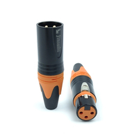 Connecteur audio vidéo XLR 3 broches mâle/femelle pour studio, prise jack avec contacts en cuivre plaqué or, 3 cœurs, 3PIN XLR Micro IN/OUT RCA