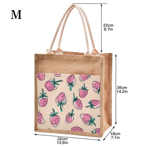 Strawberry Print Handmade <b>Straw</b> Woven Women's Handbags Summer Beach Ladies <b>Straw</b> Clutch Beach Rattan <b>Bag</b> - Product Image 4
