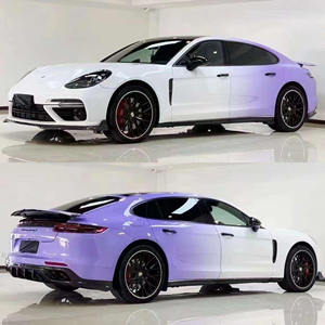 <span class=keywords><strong>Film</strong></span> de protection de voiture personnalisé en PVC sans bulles d'air, couleur noire changeante pour l'ensemble de la carrosserie, amovible, auto-adhésif - Product Image 1