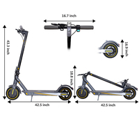 Trottinette électrique V8 350W d'usine d'origine pour adultes, autonomie de 30 km, vitesse de 25 km/h, batterie au lithium 36V 10.5Ah, pliable en alliage d'aluminium