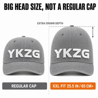 Gorra de Béisbol XXL para Cabezas Grandes, Unisex, Estilo Denim Lavado, Tipo Dad Hat |   Hebilla Ajustable de Cobre Dorado, Corona Suave, Estilo Retro, Ajuste Cómodo para Golf