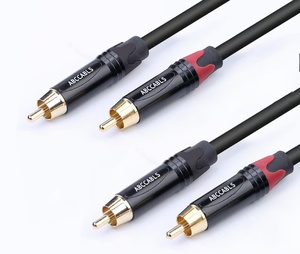 ABCCABLS - Cable de Audio RCA Macho a RCA Macho de 2 Piezas, Conector Chapado en Oro, Cable de Interconexión Estéreo AV de PVC para Altavoces de Cine en Casa, MP3 - Product Image 2