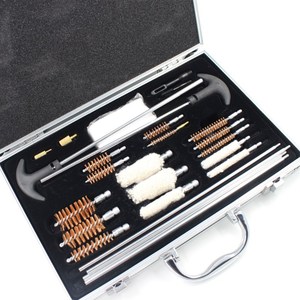 Kit de nettoyage universel pour armes à feu, étui en aluminium personnalisé, brosse en laiton, outil d'entretien de canon pour le tir en extérieur, ensemble de maintenance multi-calibre - Product Image 1