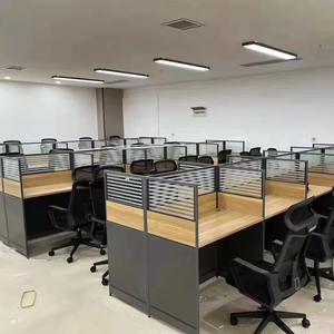 Tốt Nhất Người Bán Hiện Đại MDF Văn Phòng Bàn Ghế Đặt Đồ Nội Thất <span class=keywords><strong>4</strong></span> 6 8 Chỗ Ngồi Người Nhân Viên Văn Phòng Máy Trạm - Product Image 1