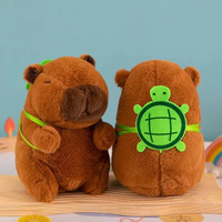 Pabrik grosir 10cm kura-kura Capybara lucu ikan Pufferfish Capibala liontin gantungan kunci mesin pengambil boneka untuk anak-anak jimat hadiah