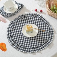Nappe de table et torchon en coton à carreaux écossais multicolores, lavables, pour mariage, fête et décoration intérieure, idéal comme cadeau