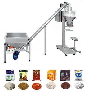 Otomatik tek kafa 1-100g kuru mısır buğday baharat un tozu burgu dolgu tozu makineleri toz dolum makinası