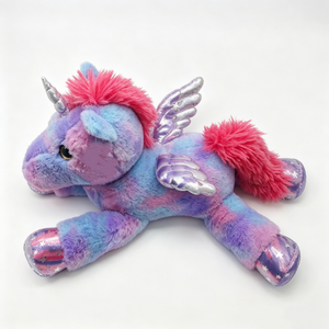 Peluche de unicornio personalizado para dormir, peluche de unicornio con crin rosa, peluche de unicornio para niños, juguete de peluche de animal de fantasía - Product Image 1