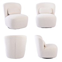 Canapé pivotant moderne CARLFORD, fauteuil d'appoint de luxe, fauteuils pivotants convertibles pour salon, salle à manger, bureau, appartement