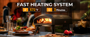 <span class=keywords><strong>Four</strong></span> à pizza au gaz d'extérieur pour jardin et terrasse <span class=keywords><strong>avec</strong></span> pierre rotative - Product Image 2