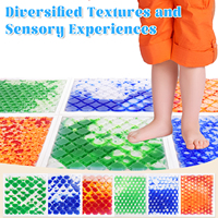 Carrelages de sol liquides sensoriels interactifs en plastique écologique et étanche pour les tout-petits utilisation en classe intérieure 6 pièces
