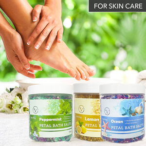 Üretici OEM özel etiket <span class=keywords><strong>Spa</strong></span> rahatlatıcı lavanta vücut Epsom tuz organik doğal çiçek ile gül yaprağı banyo tuzları - Product Image 5