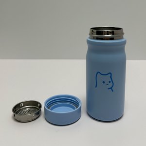 11oz/320ml <b>Mini</b> 316 Stainless Steel Kids Insulated Water <b>Bottle</b> with Cute Cat Print & Tea Strainer - Product Image 4