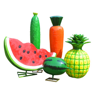 Événements alimentaires Thème Ornements Géant Fibre de Verre Banane Raisin Grenade Cerise Props Résine <span class=keywords><strong>Dragon</strong></span> Fruit Statue - Product Image 3