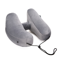 Oreiller gonflable gonflable de cou de couverture lavable en forme de H pour voyager en avion