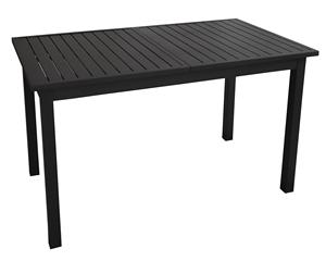 Tavolo esterno per <span class=keywords><strong>tutte</strong></span> <span class=keywords><strong>le</strong></span> stagioni in alluminio allungabile per 2-8 posti nero - Product Image 1