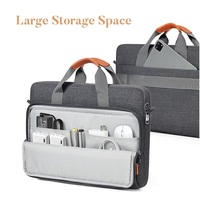 Sacoche pour ordinateur portable avec protection des bords pour 15.6 16 17 17.3 14 13 13.6 pouces mallette de transport à bandoulière pour ordinateur