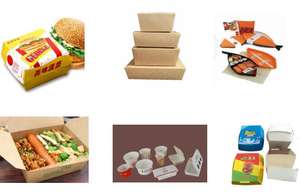 Caja <span class=keywords><strong>de</strong></span> cartón desechable para llevar comida, fiambrera, hamburguesa, pegamento lateral, máquina para pegar - Product Image 4