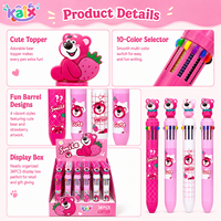 Stylo Gel Multicolore KAIX Ours Mignon avec Logo Personnalisé, 10 Couleurs, Embout en PVC Souple, Lot de 36 Pièces pour Récompenses Scolaires