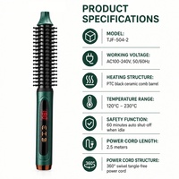 Plancha de Pelo Eléctrica Torlin con Pantalla LCD, Recubrimiento Cerámico PTC, Calor Ajustable y Calentamiento Rápido