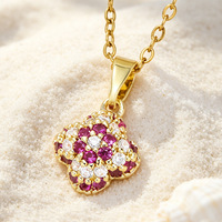 Colliers pendentifs micro-pavés CZ tendance série Magenta H171, design œil/cils, délicat, avec breloque étoile/trèfle pour femme