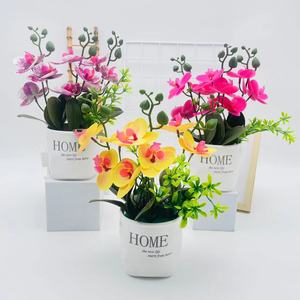 Orchidée Phalaenopsis artificielle Paulon, 28 cm de haut, en pot, pour décoration intérieure et accessoires de mariage - Product Image 2