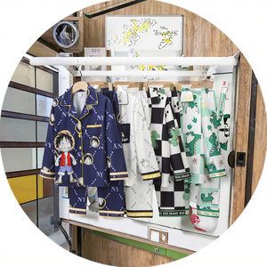 Ensemble de <span class=keywords><strong>pyjama</strong></span> pour garçons 2025, personnage de dessin animé, manches longues, col rabattu, imprimé, polyester/coton, respirant, vêtements de maison pour les grands enfants - Product Image 3