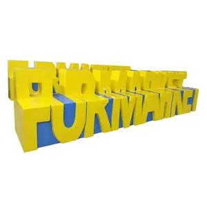 Indoor And Outdoor Decorative Letters Seat Fiberglass Bench Seat For Shopping Malls Decorative Ornaments