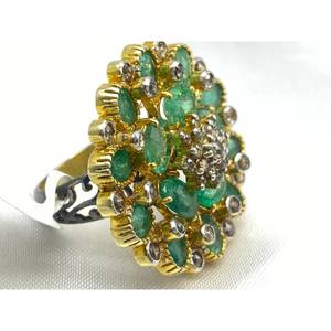 Nouvelle bague en émeraude de luxe, très vendue, en argent sterling 925, cadeau pour fête, mariage, fiançailles, cérémonies religieuses, événements - Product Image 3