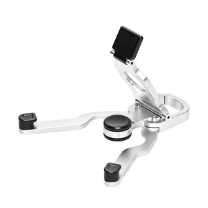 Aluminum Alloy Folding Phone Stand Desk Mount Portable <b>Tablet</b> <b>Holder</b> Keychain Foldable Design Black Silver Gray Blue Orange - Product Image 1
