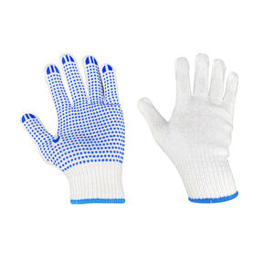 Guantes de Seguridad de Uso General Ligeros y Personalizables con Puño Elástico de PVC <span class=keywords><strong>Azul</strong></span> de una Sola Cara y Puntos de Algodón, Antideslizantes, en Oferta - Product Image 3
