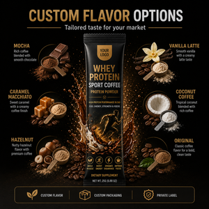 <span class=keywords><strong>Proteine</strong></span> del Siero di Latte OEM in Polvere per Caffè Sportivo, Miscela Proteica per Caffè, Nutriente Quotidiano per lo <span class=keywords><strong>Sport</strong></span>, Migliora la Resistenza, Gusto Personalizzato, Campione Gratuito - Product Image 2