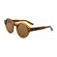 Lunettes de soleil polarisées rondes vintage en acétate, monture complète, unisexe, protection UV, design extérieur, colorées