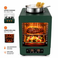 Four à pizza électrique portable JingXin pour extérieur, double cuisson rapide, idéal pour le camping, le barbecue et la cuisson de steaks