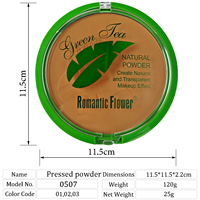 Vente en gros OEM Poudre compacte pressée Big Siza 3 teintes de maquillage complet pour peau foncée
