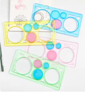 New Creative Painting Multi-function Interesting Puzzle Spirograph Children Drawing Plastic Ruler Can Improve Start Work Ability