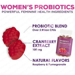 Synkonda Probióticos <span class=keywords><strong>para</strong></span> Mujeres Adultas, 60 Gomitas, Extracto de Arándano, Salud Femenina, Sabor Frambuesa, Suplemento Dietético Masticable OEM - Product Image 3