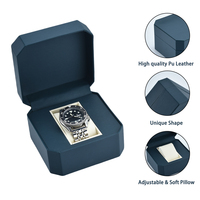 LAIHE Coffret Montre Luxe Fait Main Motif Litchi Faible MOQ en Carton Vert avec Logo Personnalisé, Boîte Cadeau Montre en Cuir PU