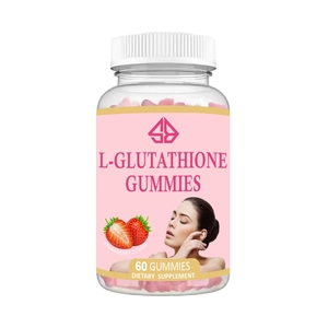 Gummies OEM éclaircissantes pour la peau au collagène et L-Glutathion, 60 suppléments à base de plantes pour éclaircir la peau et éliminer les taches faciales chez la femme - Product Image 1
