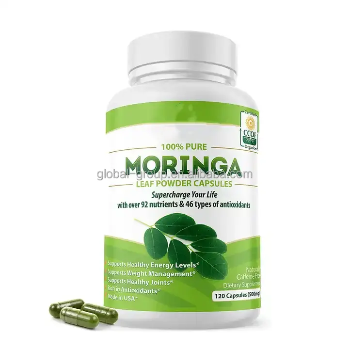 Pure Organic Supports Energy Moringa Metabolism Moringa Powder Moringa Capsules