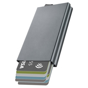 TILONSTAR TVC102 Men RFID Business Credit Card Case Metal Wallet Dual Aluminum Pop up Wallet - Product Image 4