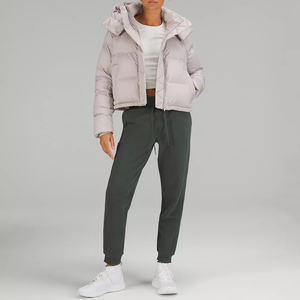 Vente en gros Hiver Dames Vestes <span class=keywords><strong>Femme</strong></span> Doudounes Full Zip up Cinchable Hem Cropped Puffer Jacket - Product Image 5