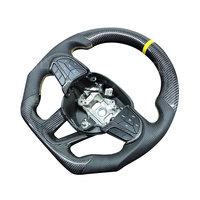 Volant en fibre de carbone véritable pour Dodge Charger SRT Challenger Hellcat, volant en cuir en fibre de carbone forgée