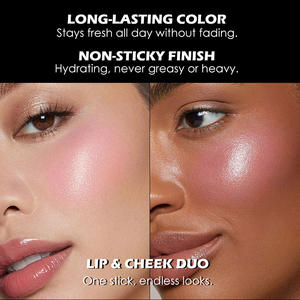 Stik perona pipi riasan bibir 2 in 1, stik warna pipi bibir stik perona pipi krim balsam pemerah Pipi - Product Image 2