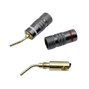 Conector gris de cobre chapado en oro de 2 mm para altavoz, cable de altavoz con conector banana blanco y rojo, junta banana sin soldadura, salida de fábrica - Product Image 1